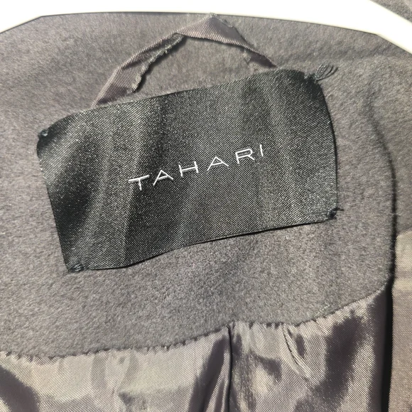 Tahari Dark Gray Trench Coat - Picture 11 of 16
